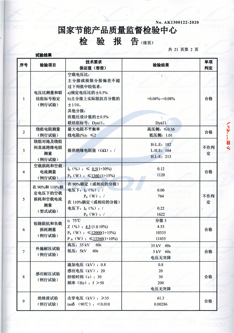 高低压试验报告-S11-1250依安依安依安油浸式变压器-2.jpg